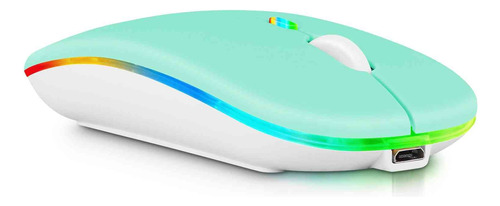 Mouse Led Inalambrico Recargable 2.4 Ghz Bluetooth Para 7 Tv