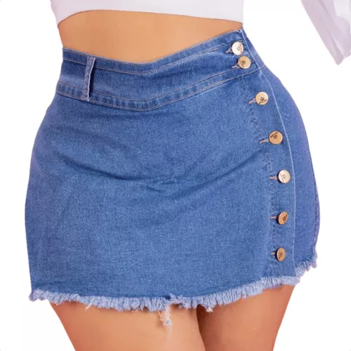 Mini Short Jeans Feminino