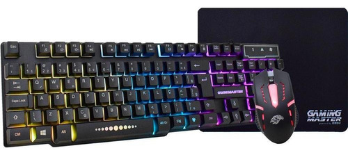 Kit Gamer Km5228 (teclado/mouse/mousepad) Conexão Usb/preto Cor do teclado Preto