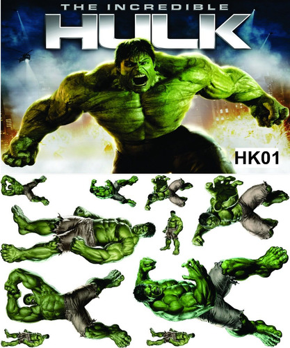 Kit Display Hulk Com 08 Peças + Painel 2x1,40mts