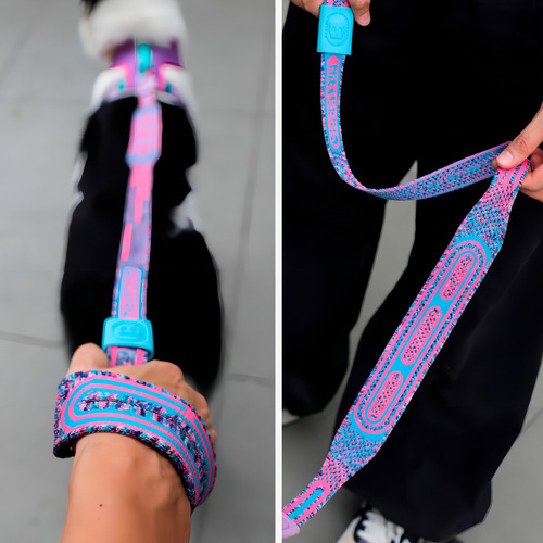 Guia Para Cachorro Nit Leash 3d Zeedog Macia Leve Resistente Cor Candy