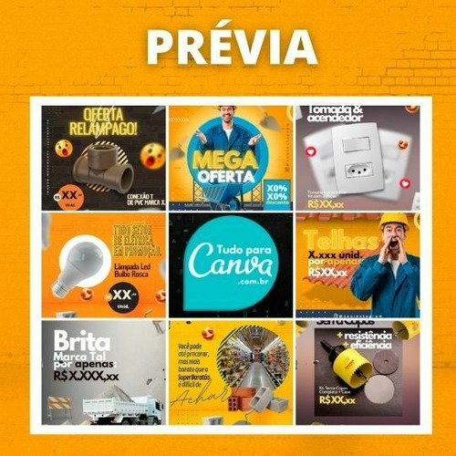 Templates Artes Canva Lojas De Materiais Construção