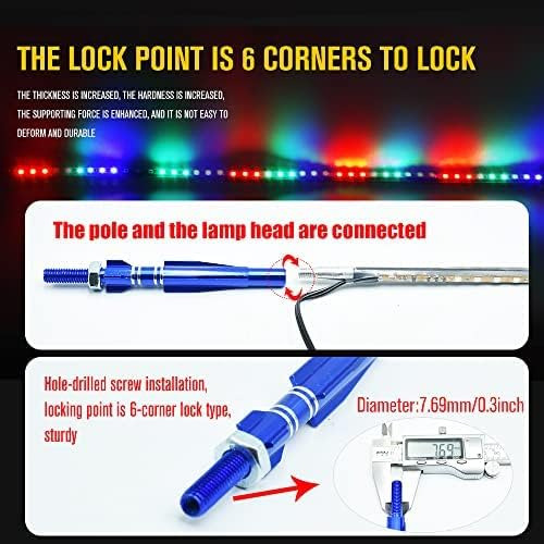2 Luces Led Rgb De 3 Pies De Látigo Led Estroboscópic...
