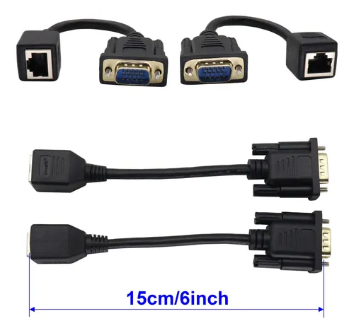 Zuyook Adaptador De Red Vga Extensor Vga A Rj45, Puerto Vga