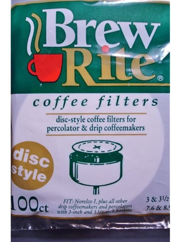 Disco De Cafe Con Filtro 35 Y 3 Percolador Con Caja Complet