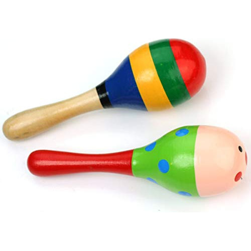 Set De 2 Maracas De Madera Diseño De Dibujos Animados ...