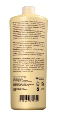 X Repair Bio Molecular Shampoo De 1l - Felps