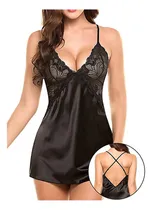 Comprar Baby Doll Lenceria Ropa Dormir Encaje Camison Satin Pijama