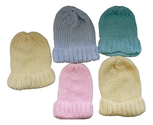 Gorro Tejido Bebé   Pack 5 Unidades