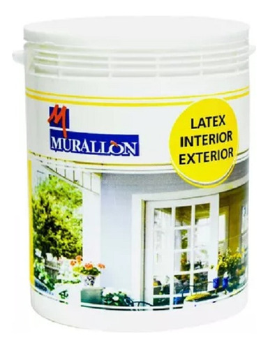 Pintura Latex Acrilico Interior Ext Murallon 1 Litro 0122-1 Color Blanco