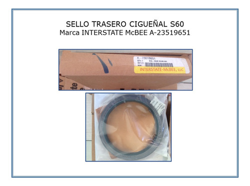 Estopera (sello) Trasero Cigueñal S60 A 23519651
