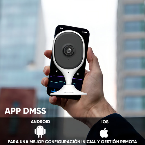 Dahua Cámara Ip Wifi C5a Resolución De 5mp Detección De Humanos Y Mascotas Wifi 6 Y Bluetooth Audio Bidireccional Botón De Privacidad Alarma Ranura Para Microsd Base Magnética Color Blanco