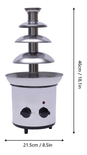 Fuente Chocolate Lujo 4 Niveles Máquina Fusión En