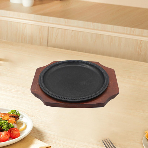 Plato De Sartén De Plato De Filete Fundido Con Placa De S