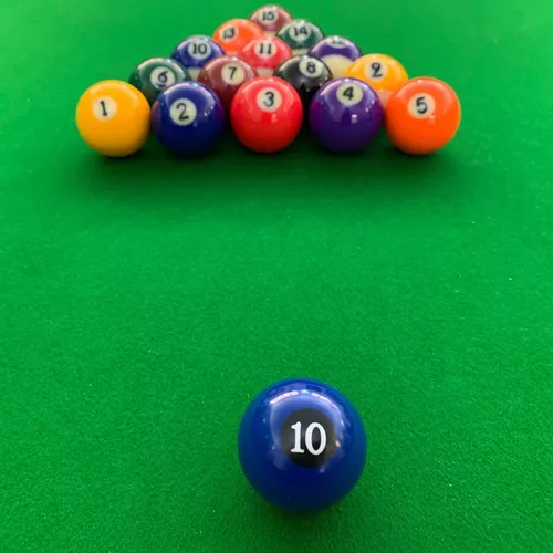 1 Bola Avulsa Num 10 Nacional Sinuca Bilhar Snooker 50mm