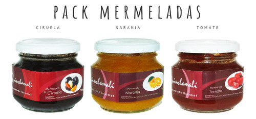 Mermeladas Pack Ciruela, Naranja, Tomate + 1 Pack A Elección