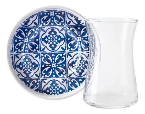 Karaca Mavili Juego De Tazas De Té Turco 12 Piezas De Vasos