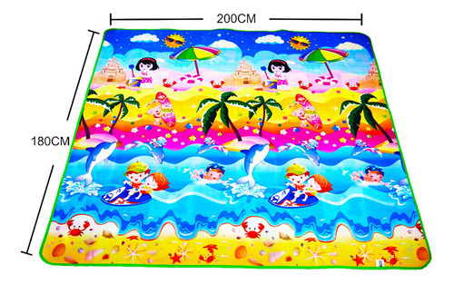 Alfombrilla Plegable Para Bebés, Reversible, Para Gatear, La
