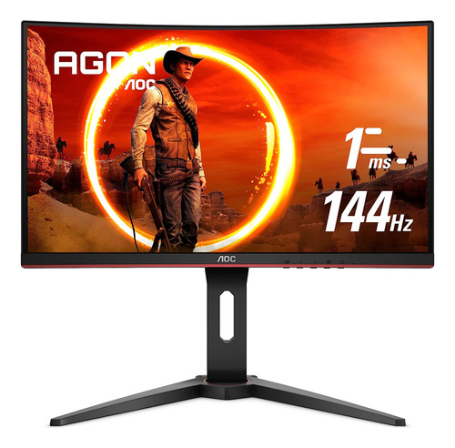 Monitor Curvo Gamer Aoc 24'' 144 Hz Fhd 1080p Va Freesync