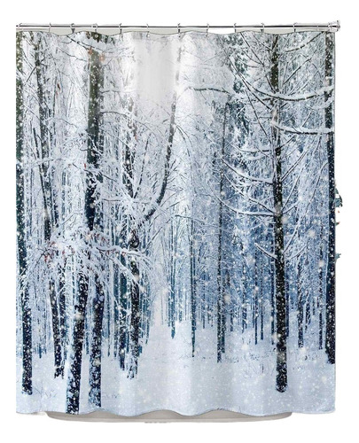 Cortina Ducha Baño Impermeable Navideña Decoradas 180*180cm