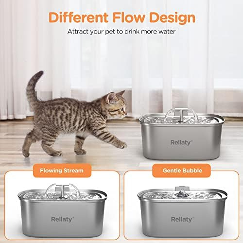 Fuente De Agua Para Gatos De Acero Inoxidable: Fuente Para M