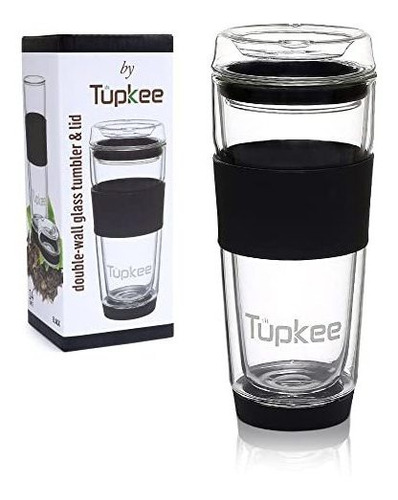 Tupkee - Vaso De Vidrio De Doble Pared, Aislado, Vidrio Sopl