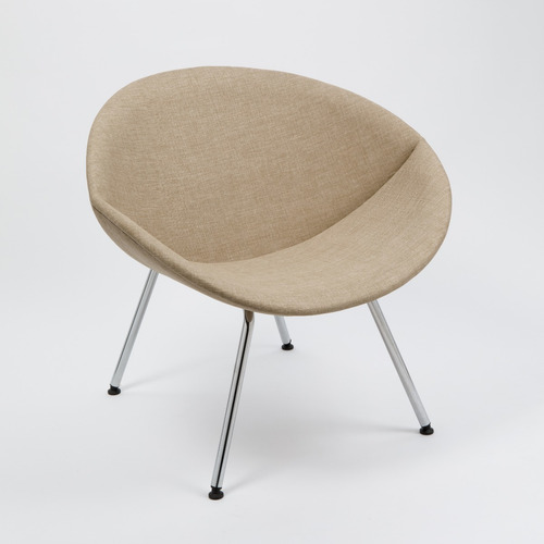 Imagen 1 de 8 de Sillón Ovo Patas Cromadas Diseño Rossi 3 Años De Garantía