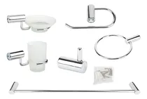 Comprar Kit Accesorios Baño Completo Set 6 Piezas Metal Adur Gloa