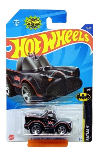 Miniatura Batman Batmóvel Clássico Tooned Hot Wheels