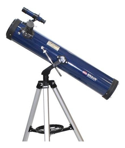 Telescopio Braun 776 350 Aumentos 70076 Altazimutal Lelab Color Azul