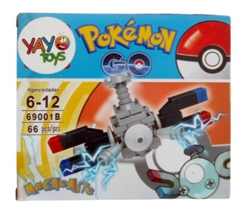 Juego Armable Pokémon, Magnemite/ 66 Piezas Juguetes.