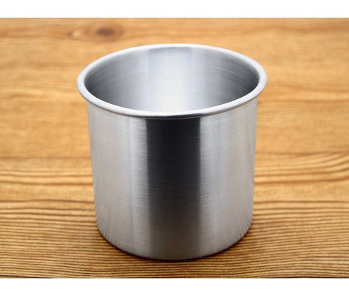 3 Moldes Redondo Alto Hornear Aluminio 10 Cm Vencort 780 Ml Color Gris