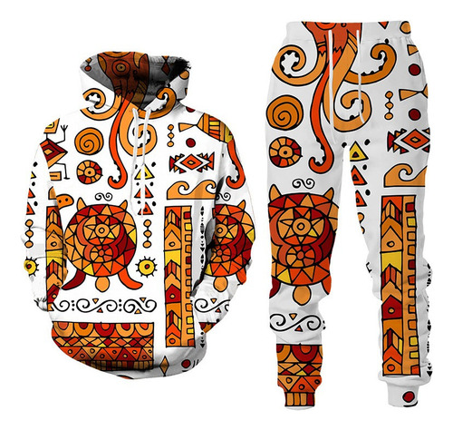 A Trajes De Pantalones Casuales Con Estampado Africano 3d