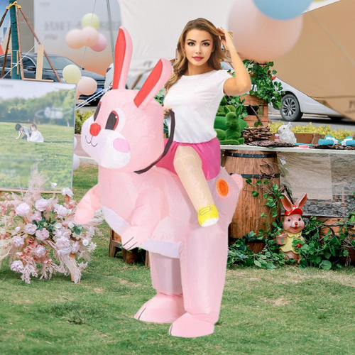 Disfraz De Vestuario Inflable Con Conejo De Para Adultos