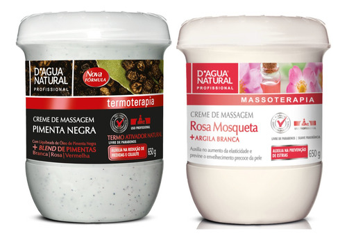  Creme De Pimenta Negra + Creme Rosa Mosqueta Com Argila