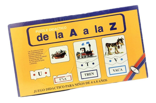 Rompecabezas De Letras Niños Juego Didactico De Mesa