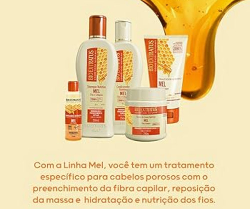 Shampoo E Condicionador Nutritivos Mel Bio Extratus 250ml