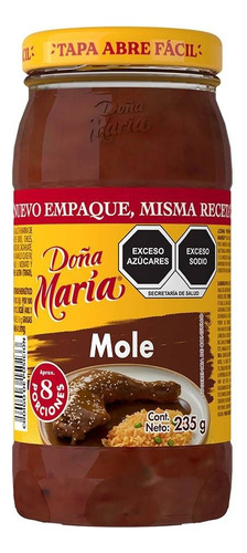Mole Doña María Rojo En Pasta 235 G