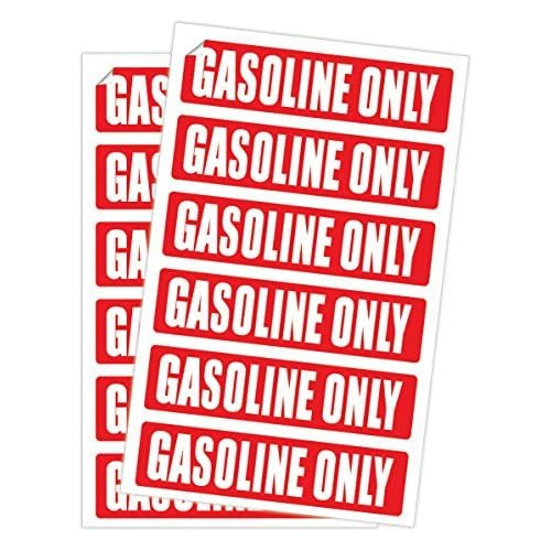 Pegatinas  Gasoline Only  (solo Gasolina) Blanco, Paque...