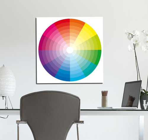 Cuadro 45x45cm Circulo Cromatico Colores Arte
