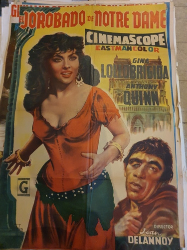 1 Antiguo Afiche De Cine  El Jorobado De Notre Dame-668