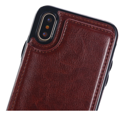 B Funda Carcasa Piel Billetera Con Soporte Para iPhone