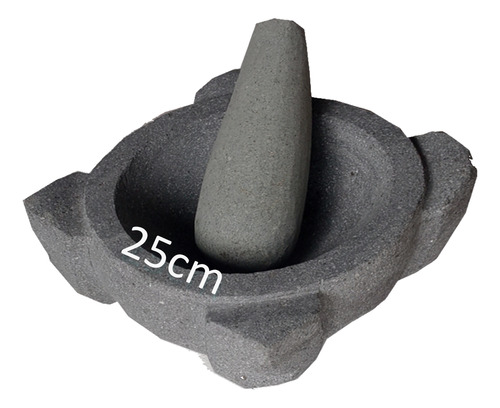 Mortero De Piedra De 25cm Ideal Para  Salsas, Aderezos