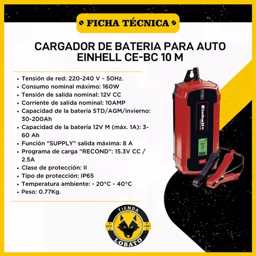 Cargador De Batería CC-BC 10 M Einhell