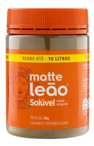 Leão Chá Matte Solúvel Pote 50g