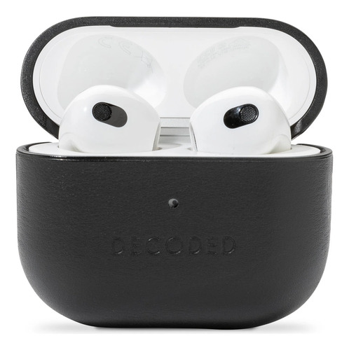 Funda Cuero Para AirPods 3ª Gen Deocded Negro