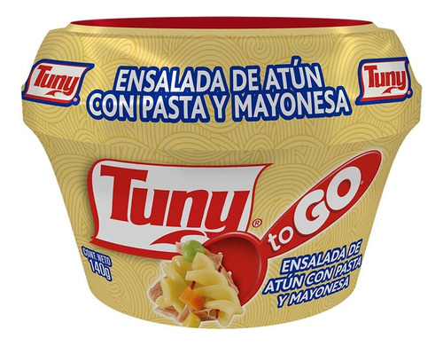 6 Pza Ensalada De AtĂșn Tuny To Go Con Pasta Y Mayonesa 140 G