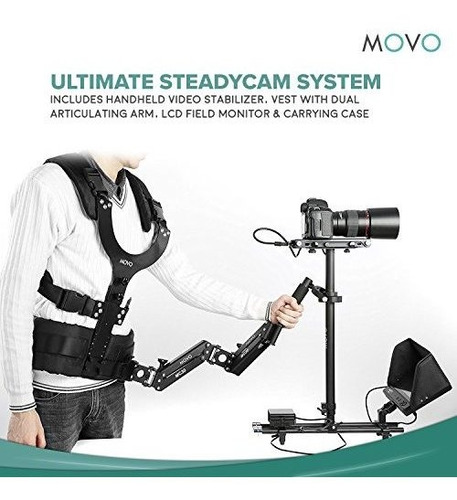 Imagen 2 de 6 de Paquete De Sistema Movo X100 Ultimate Steadycam: Incluye Est