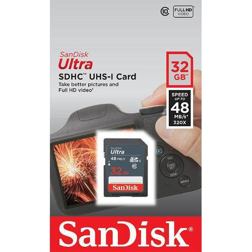 Cartão Sd Ultra 32gb Sdhc 48 Mb/s Camera Original 