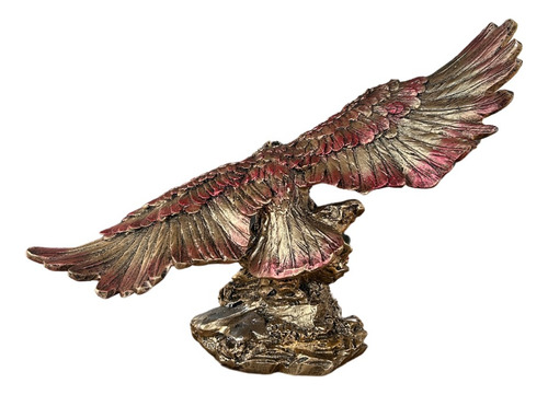 Estatua Águila Con Serpiente Y Cerezas En Nieve 18cm, Jart Dorado